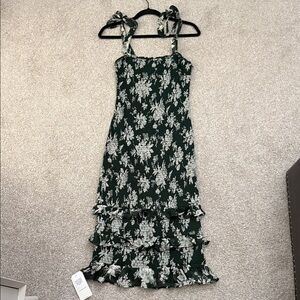 New with Tags A&F Green Floral Dress